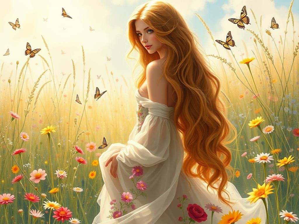 Beauty and the butterflies 2