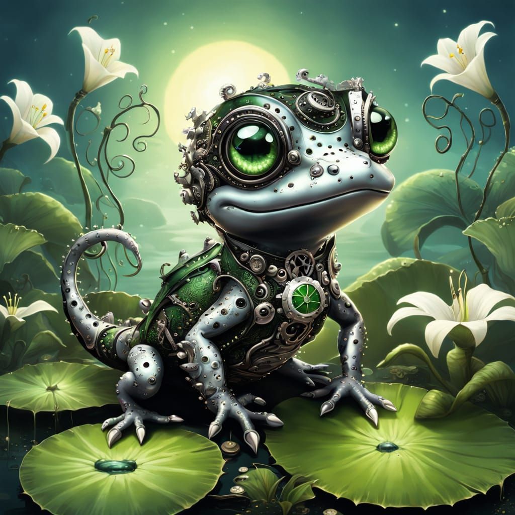 Steampunk salamander 💚