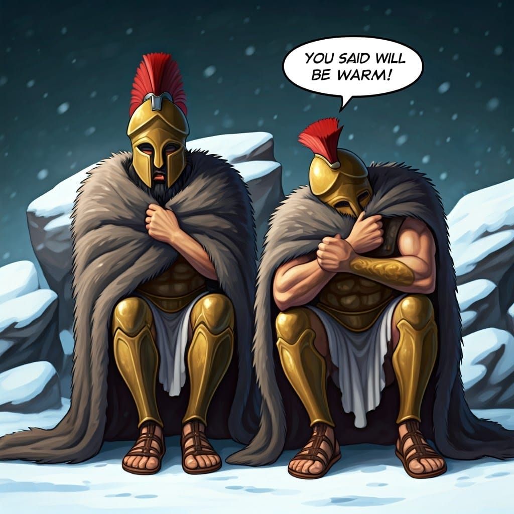 Greek Warriors Brave Winter's Fury