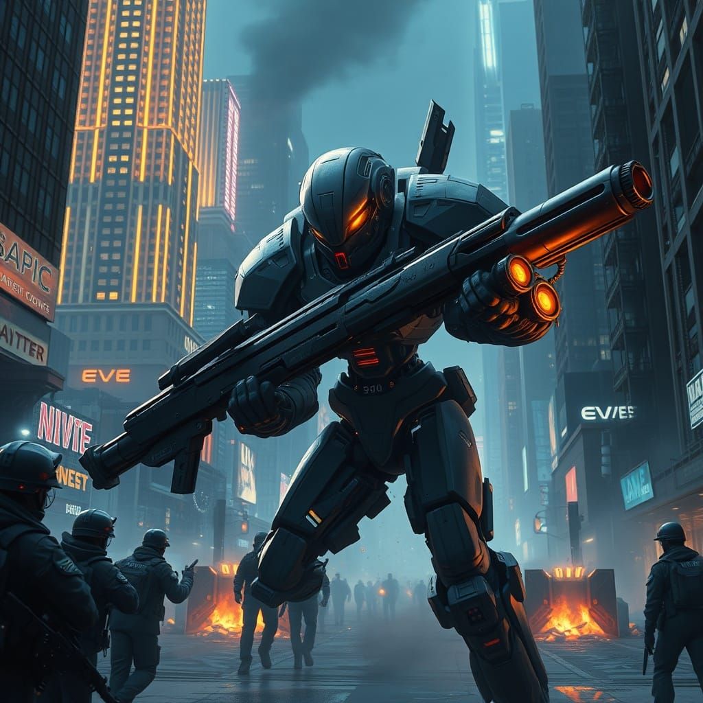 Futuristic Android EVE Wreaks Havoc in Metropolis