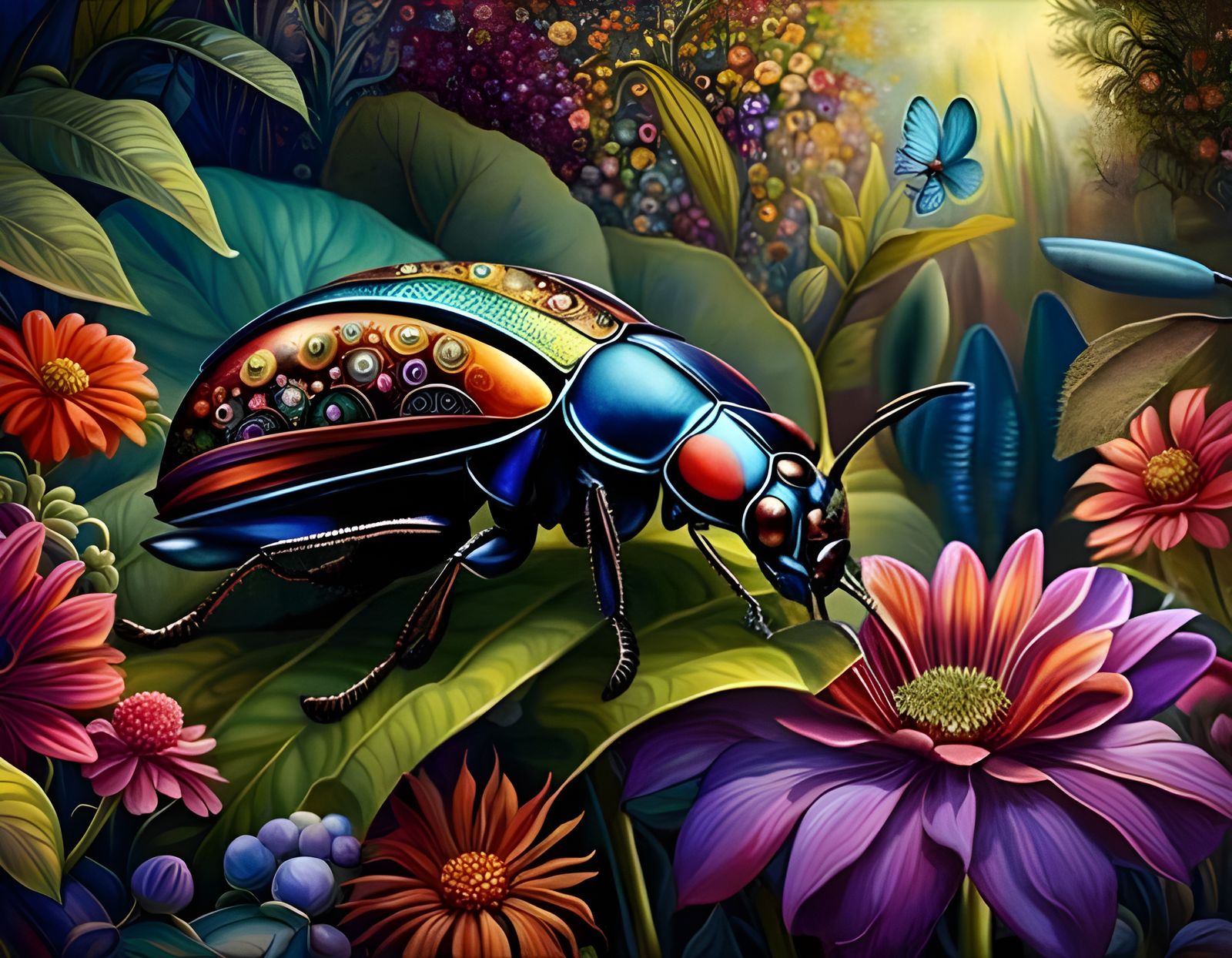 Bug's-Eye View: Egyptian Bug in Paradise Garden