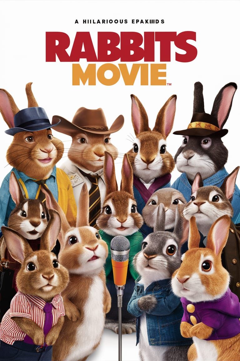 Anthropomorphic Rabbits Star in Animated Comedy Movie Poster