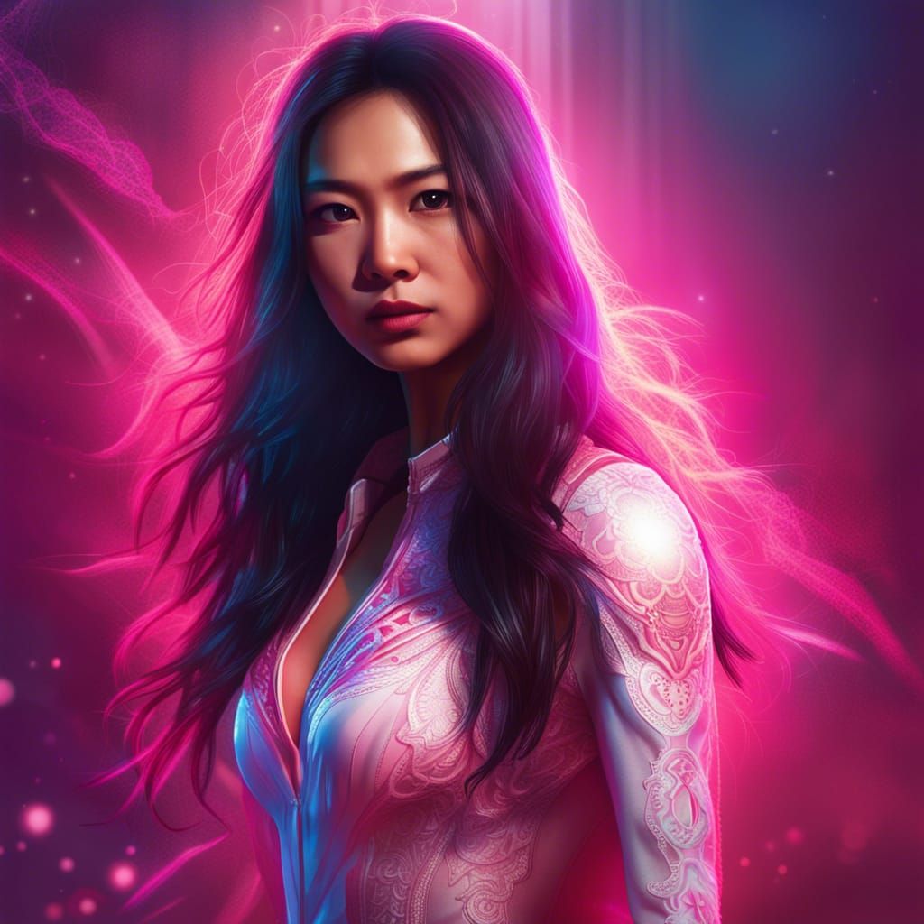 Tall Asian Female Pink Backing