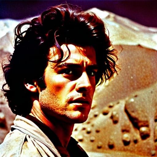Paul Atreides Portrait in Sci-Fi Desert, Found Footage