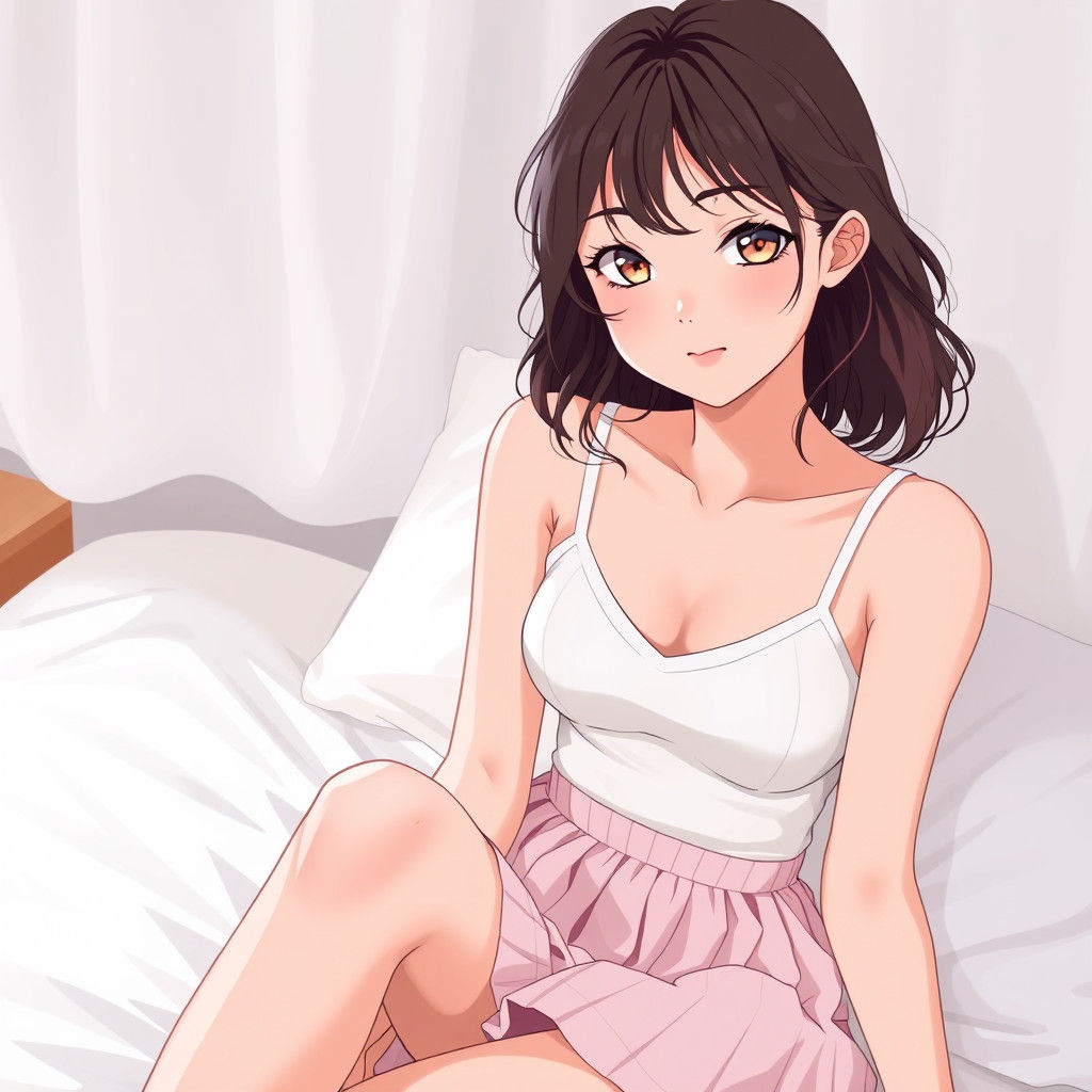 Seventeen-Year-Old Girl in Manga Anime Style