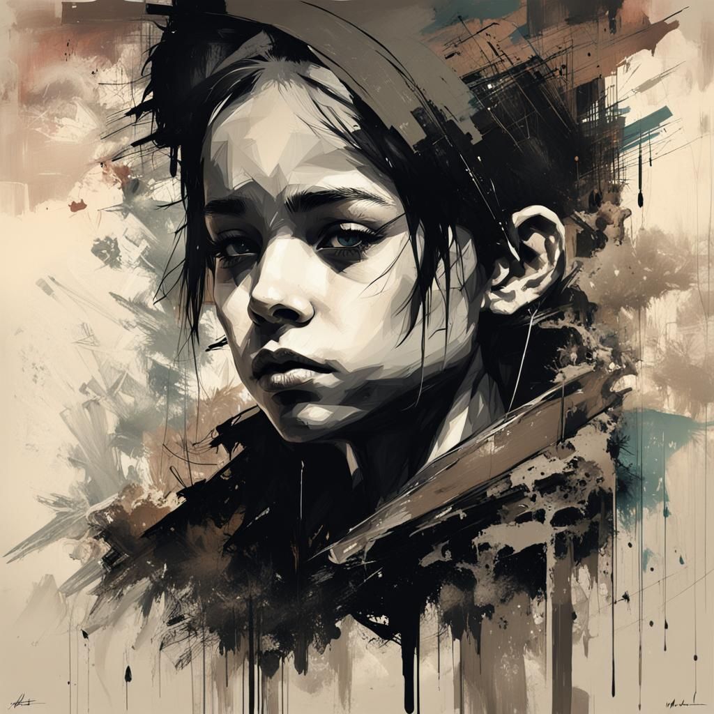 Surreal Melting Shadows Victorian Teen Portrait