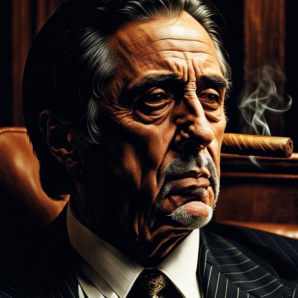 Giallo Film Poster: Al Pacino as a Mafia Godfather