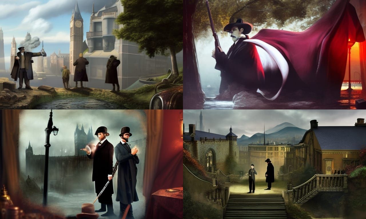 Sherlock Holmes Crime Scene: Detailed Matte Painting