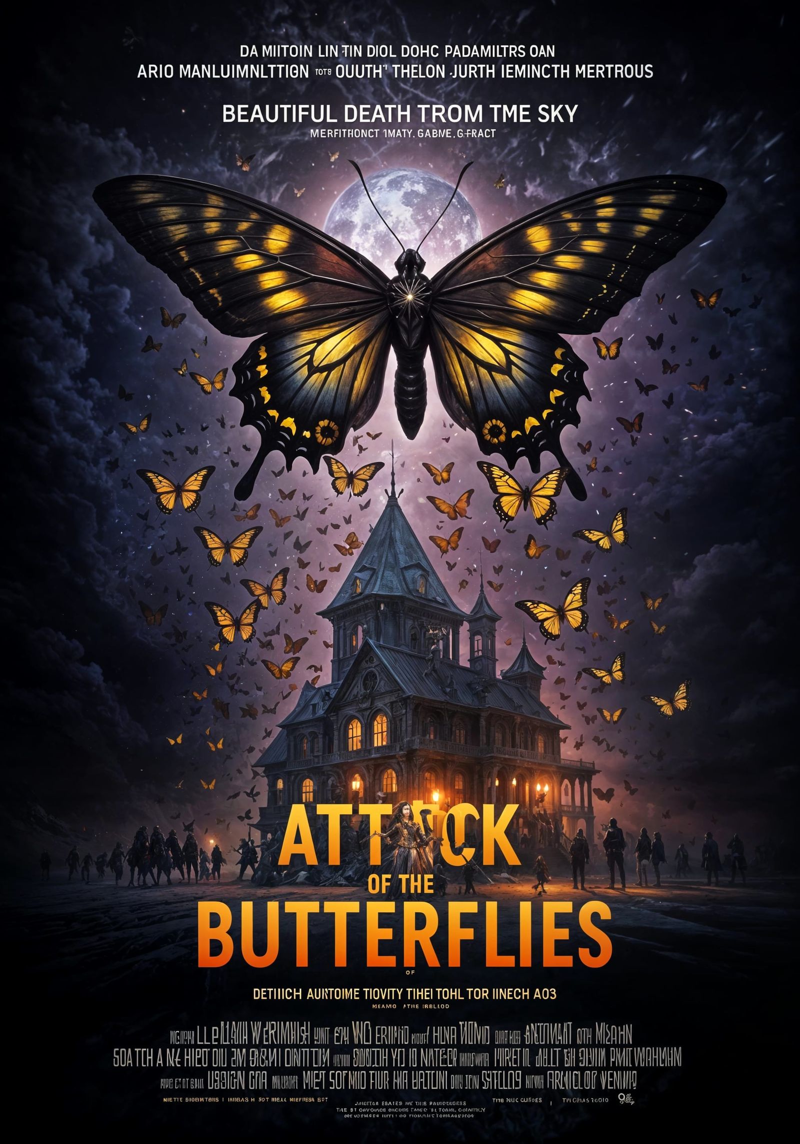 Attack of the Butterflies: Horror Movie Poster