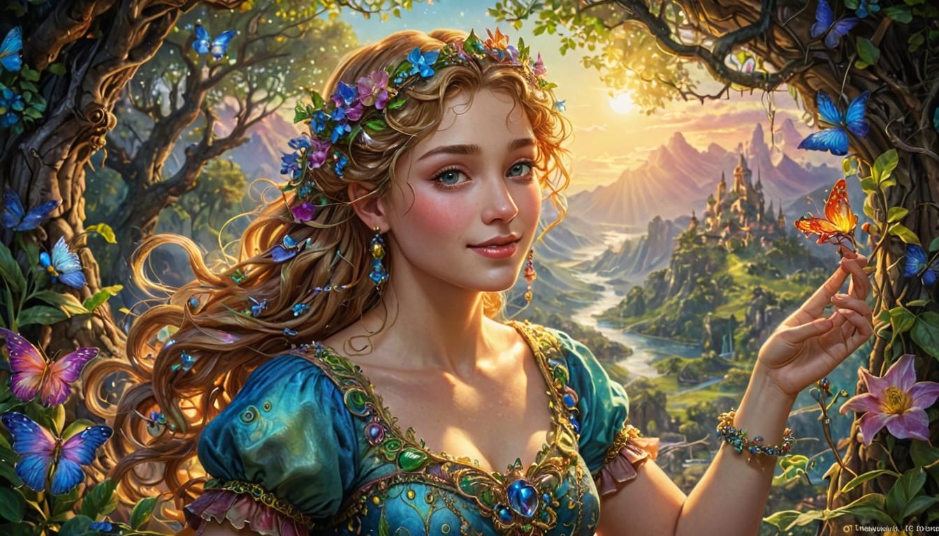 Daylight Happiness in Visionary Fantasy Style