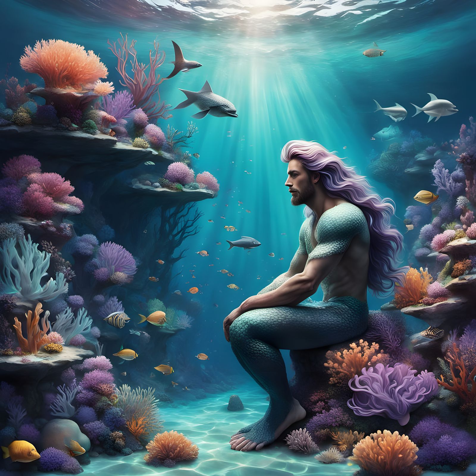 Merman in Regal Finery