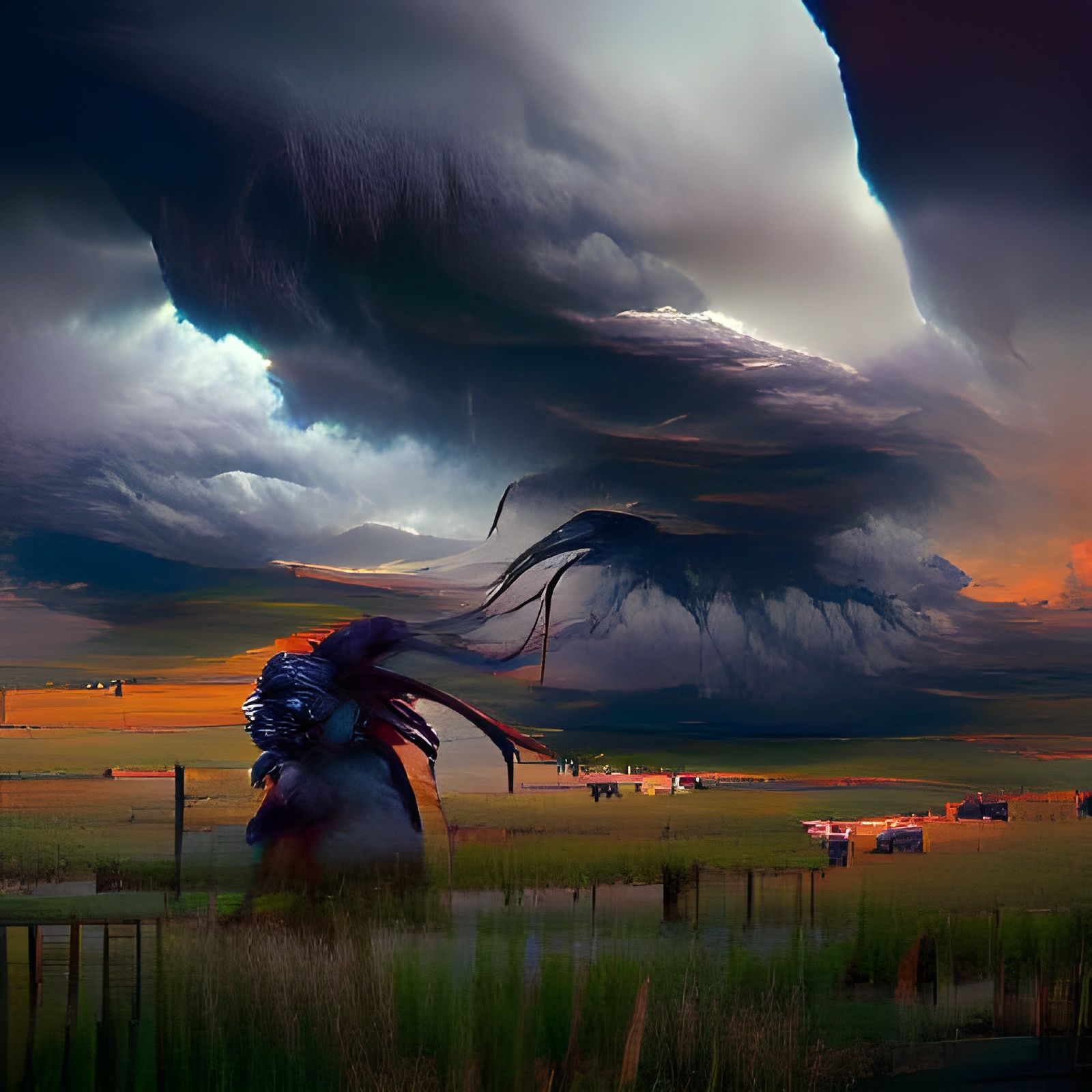Sinister Storm on the Plains Digital Painting