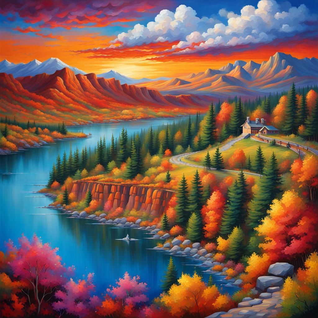 Most beautiful colorful painting of usa of all time