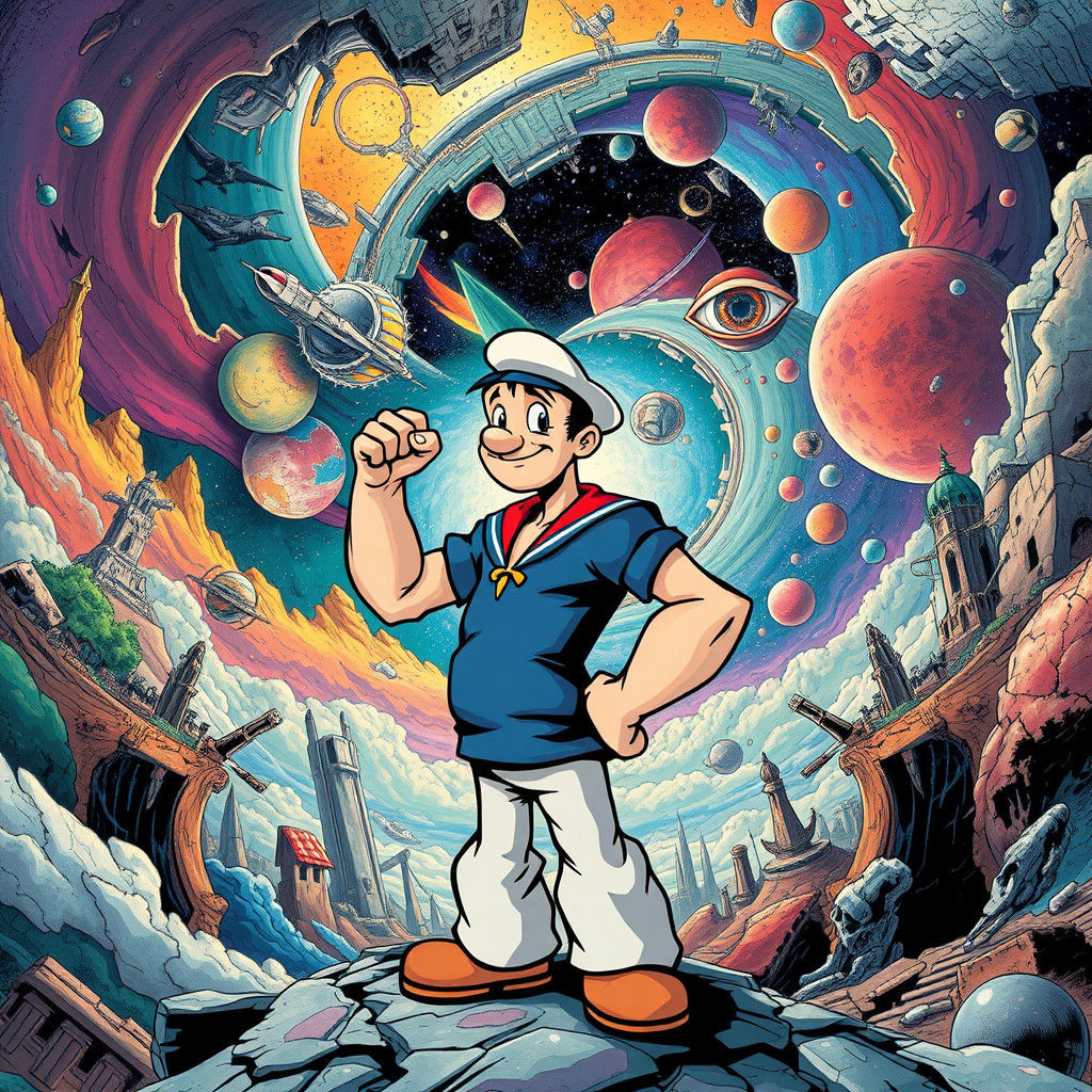Popeye in a Swirling Multiverse, Visionary Art