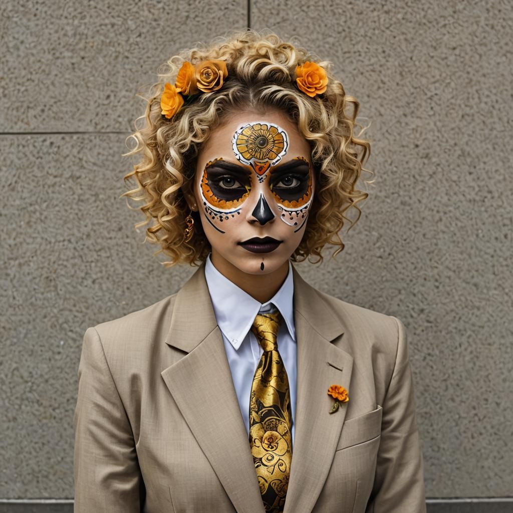 Day of the Dead Face Paint at Board Meeting