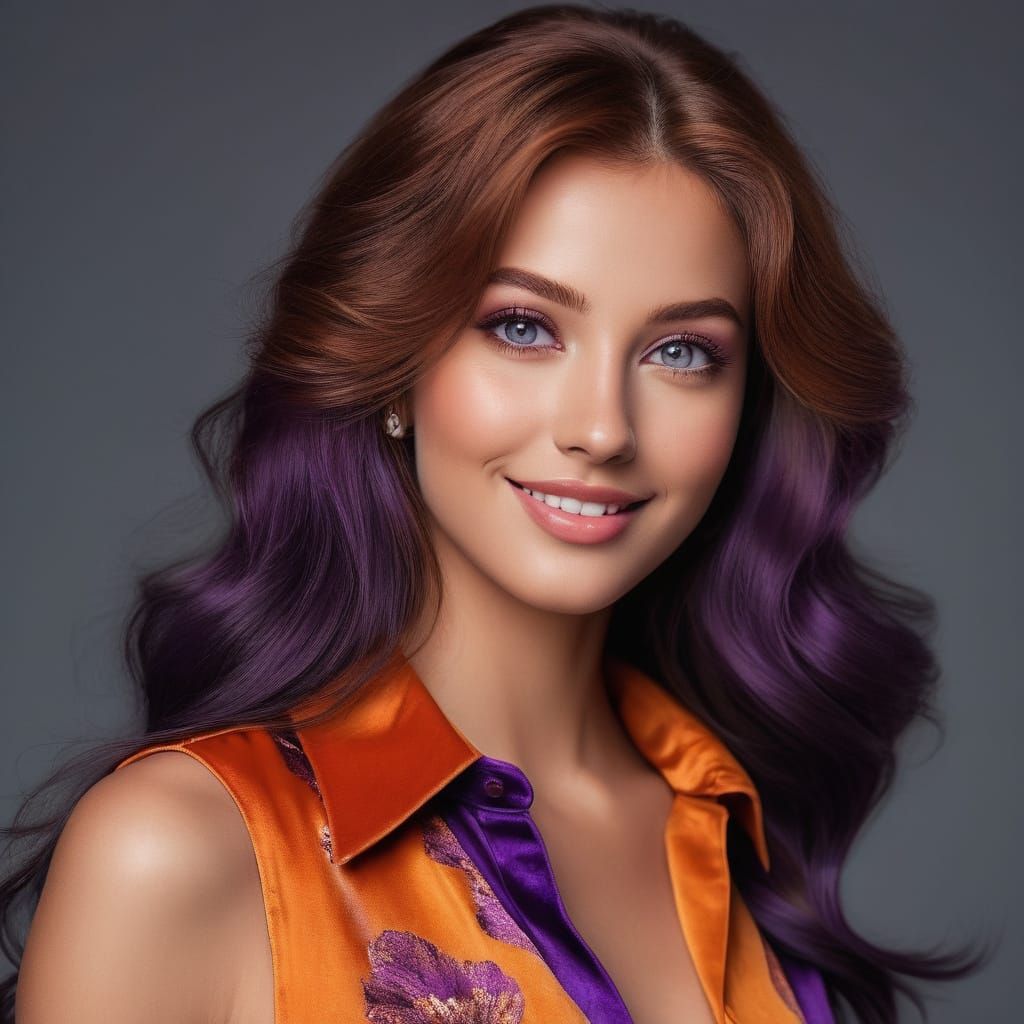 Breathtakingly Beautiful Young Woman in Velvet and Silk