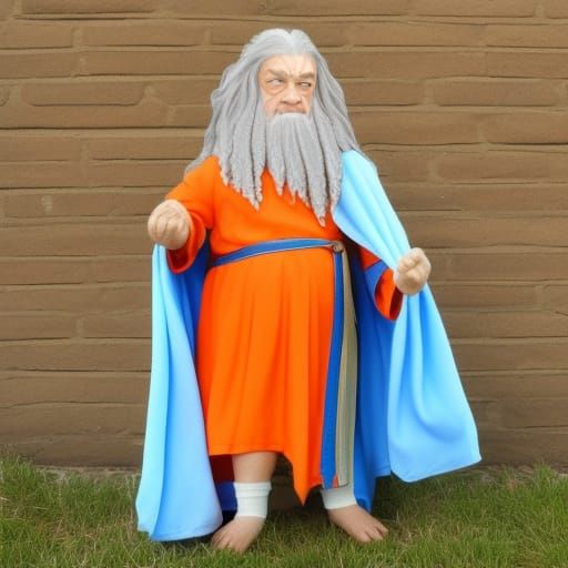 Gandalf Dwarf in Colorful Robes