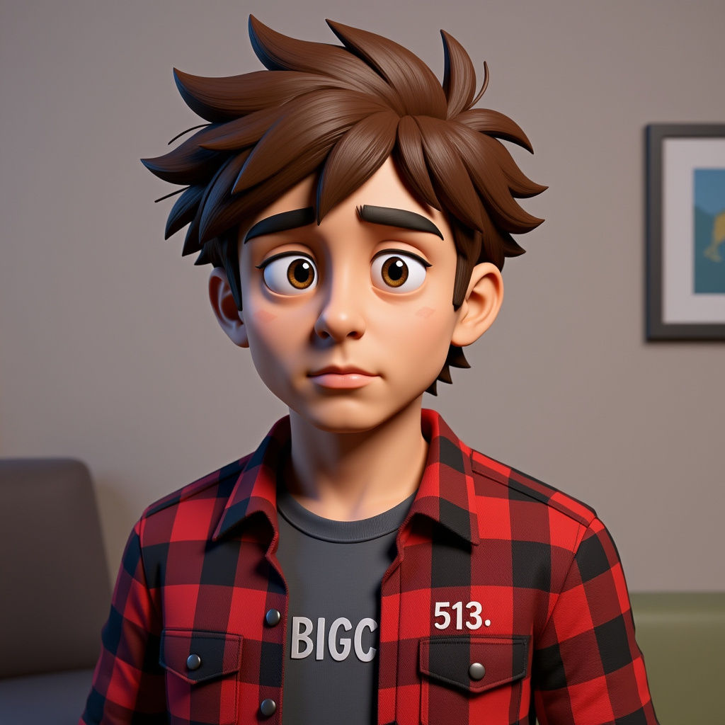 Young Man in The Boondocks Cartoon Style