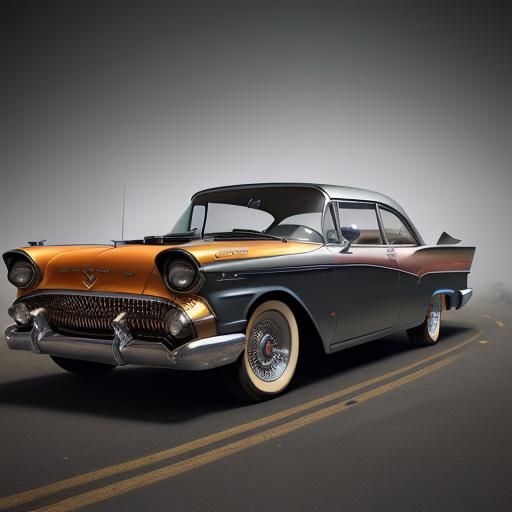 1958 Plymouth Fury Detailed Matte Painting