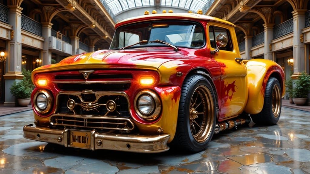 Hyperkraximalist Tonka Truck in Showroom