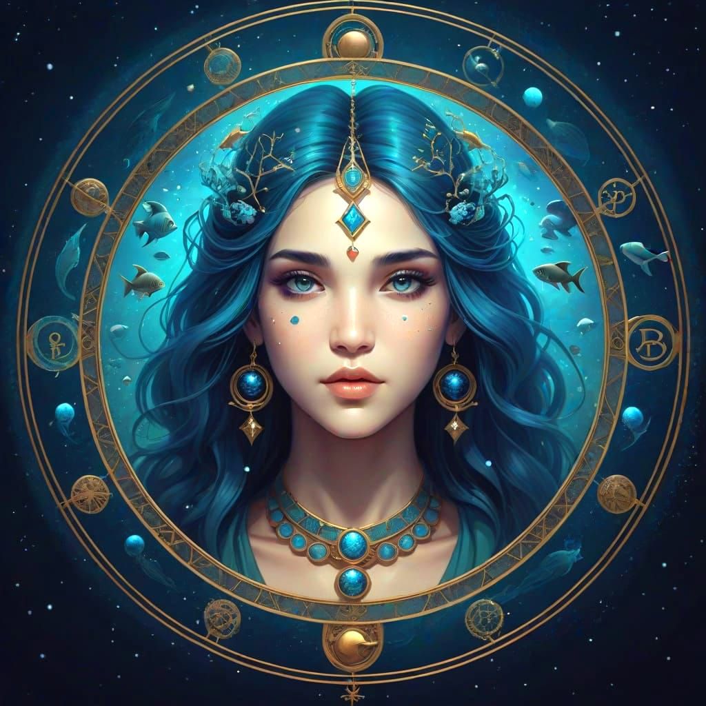 Gorgeous Fantasy Art of a Woman as Pisces