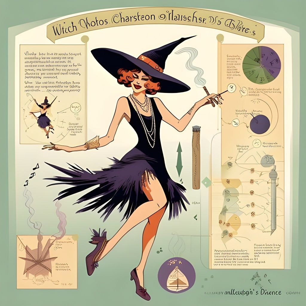 Flapper Witch Charleston Dance with Familiar