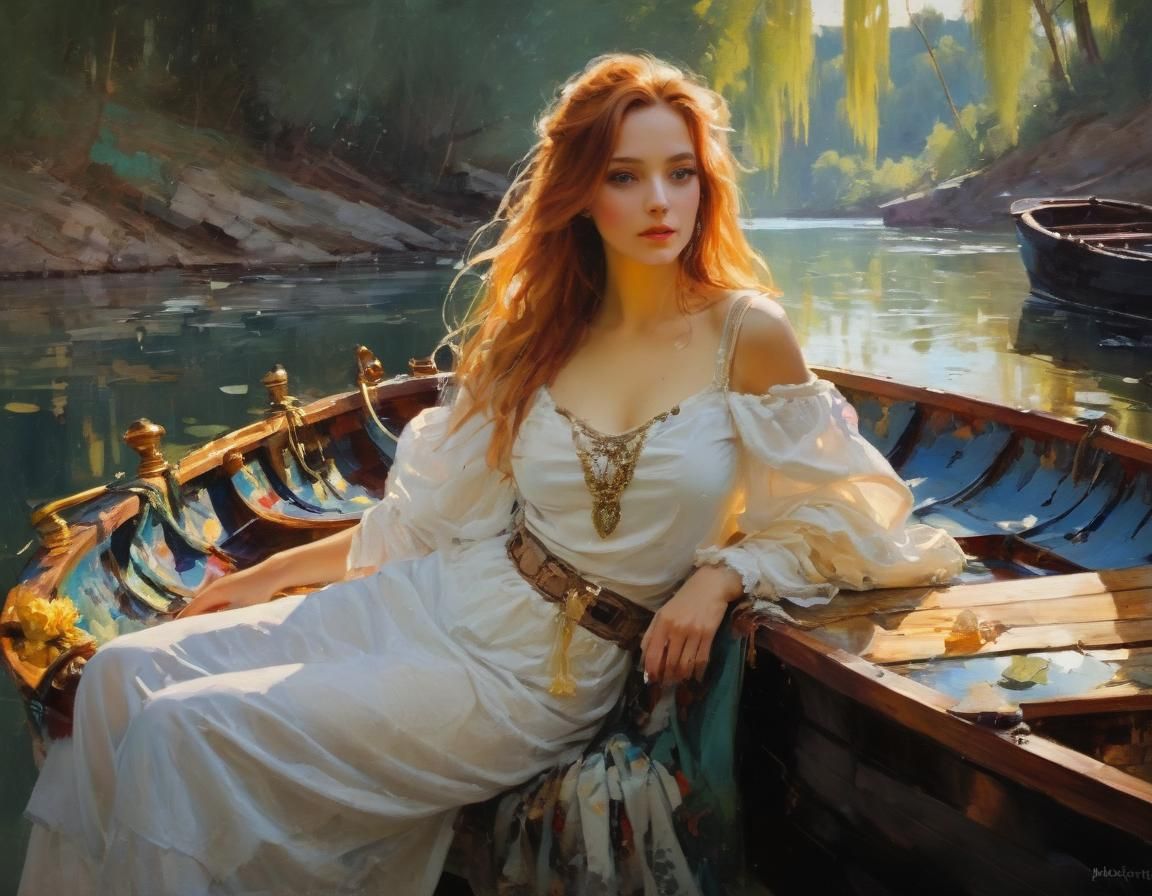 Lady of Shalott: Romantic Digital Painting