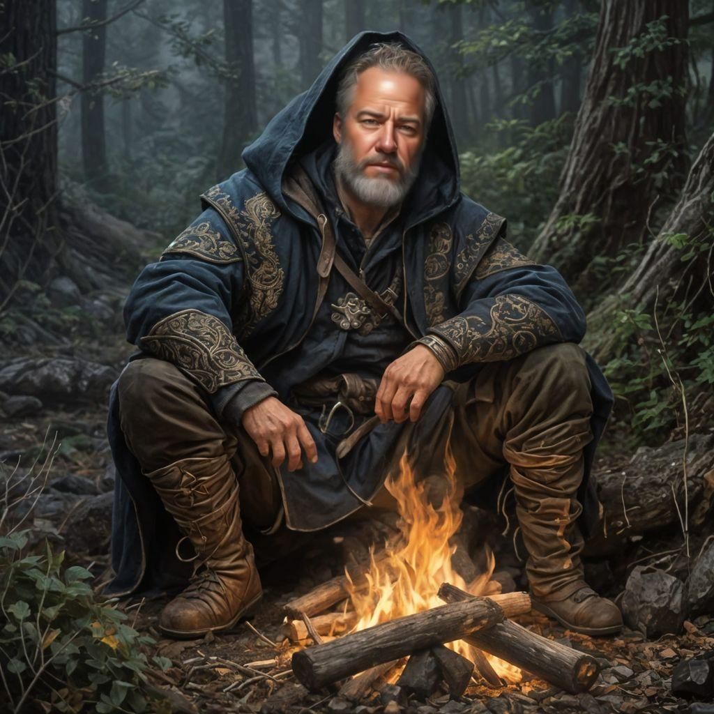 Detailed Portrait of a Mountain Dwarf Ranger