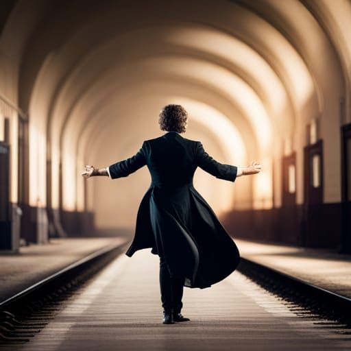 Poet's Dance in Abandoned Train Station