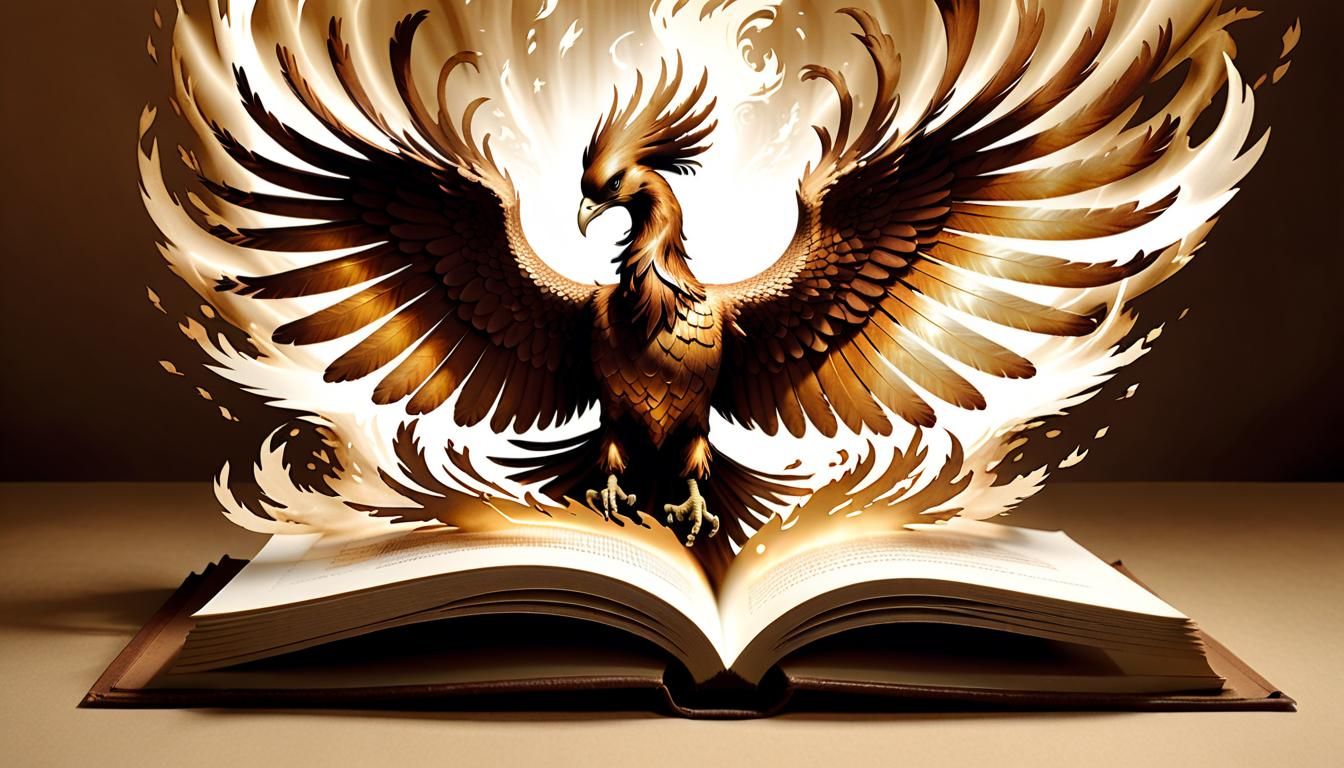 Phoenix Rising: Sepia Art Illusion