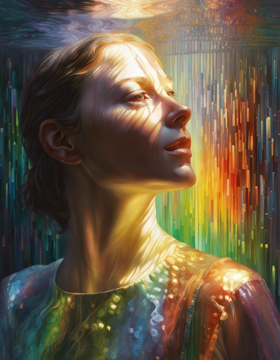 Iridescent Reflections of Sorority President: Digital Art