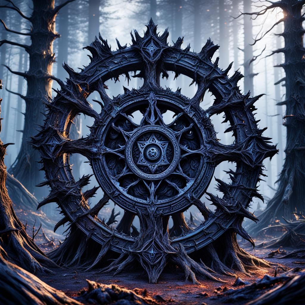 Eerie Black Magic Ritual in Dead Forest