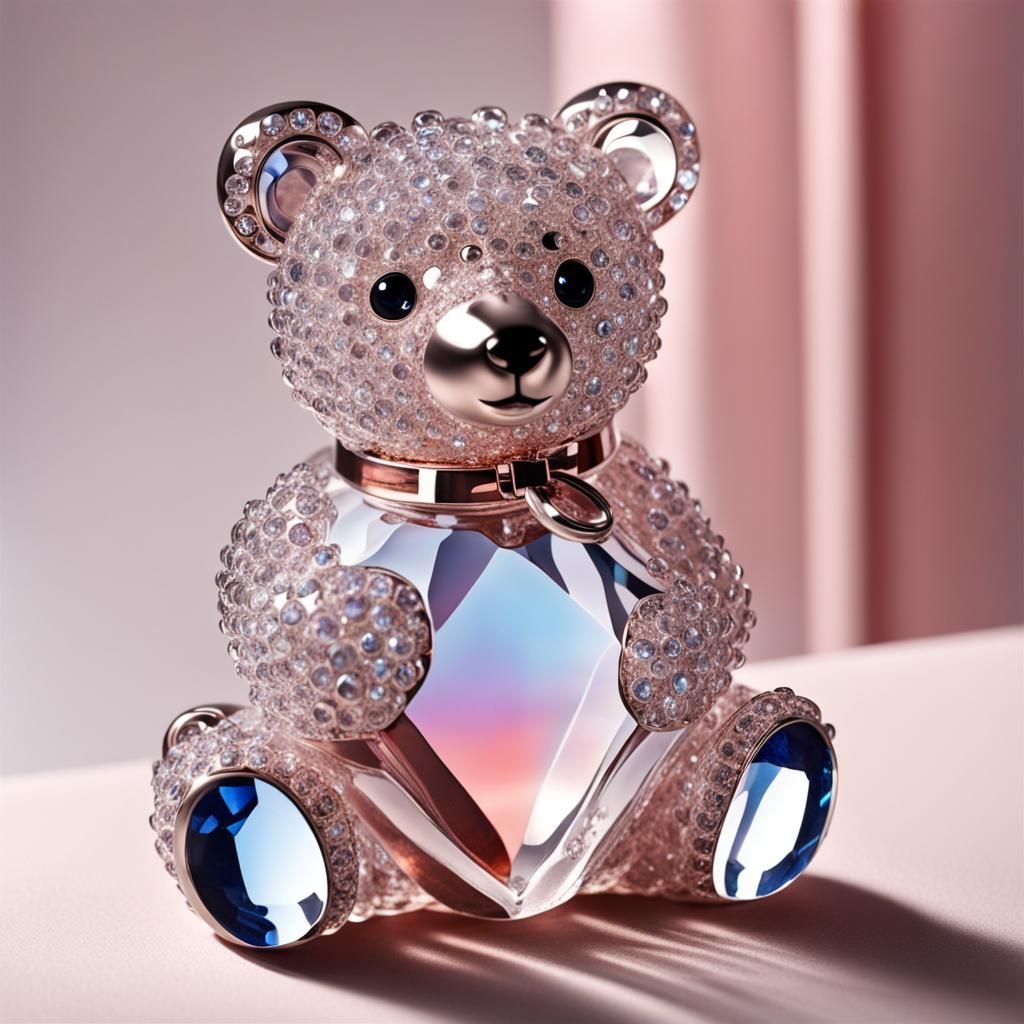 Cute Crystalline Bear Art