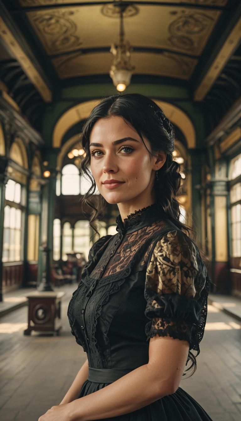 Victorian Beauty in Colombia: Photorealistic Film Still