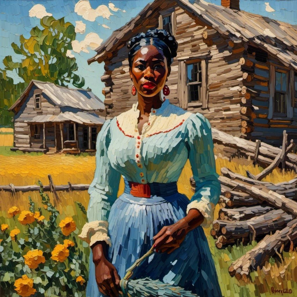 19th Century Woman: An Impasto Oil Portrait