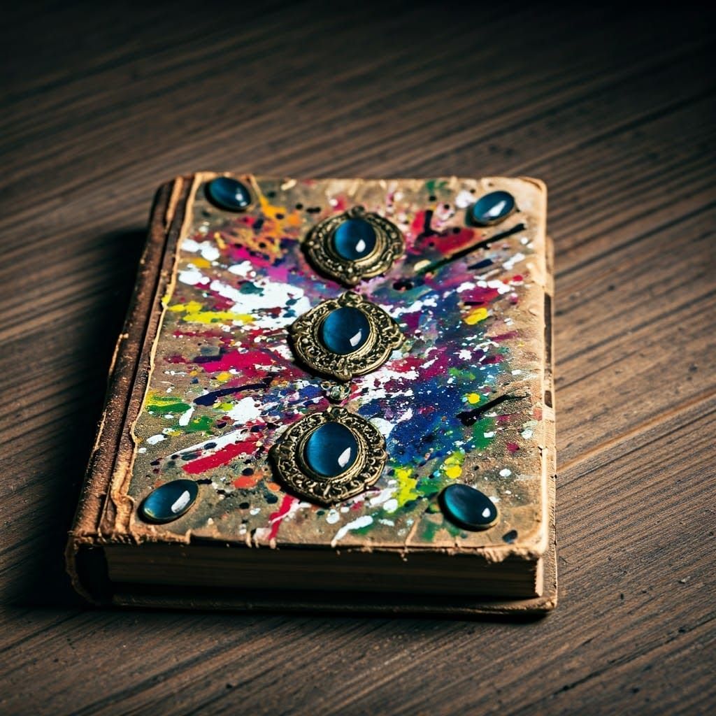 Jeweled Diary with Graffiti in Polychromatic Style