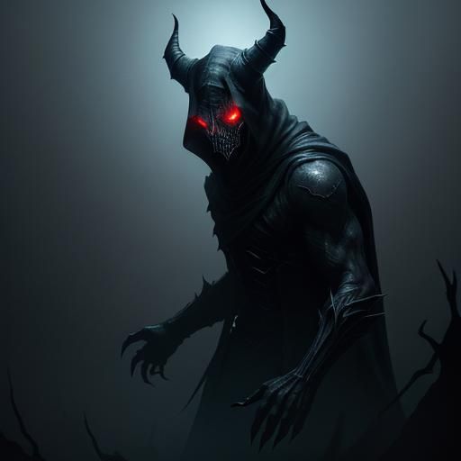 Corrupted Shadowcap: Sinister Guardian in Digital Painting