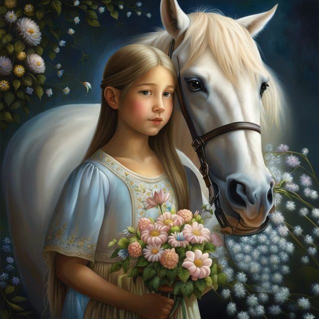 Girl and her horse
