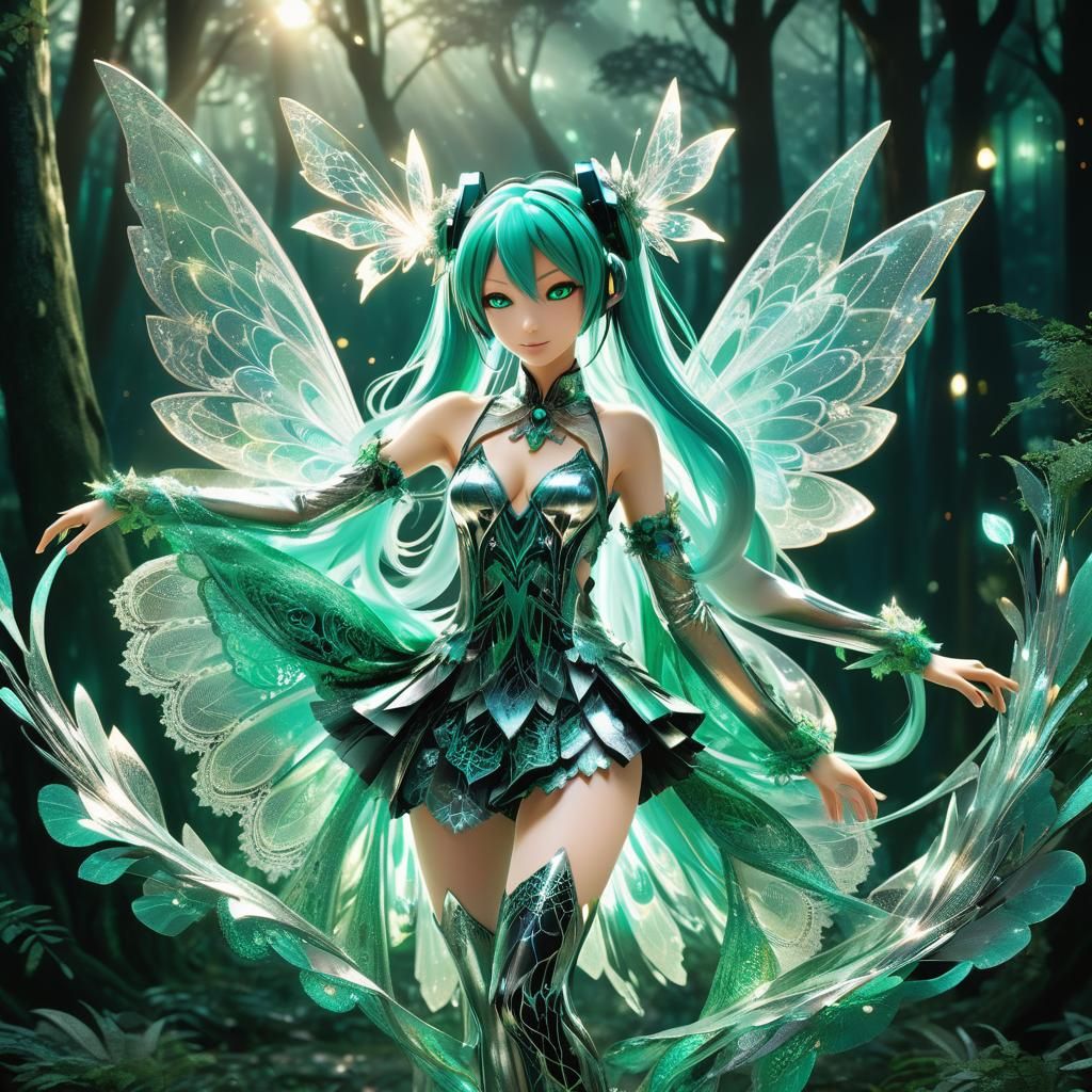 Hatsune Miku as Silver Fairy Concept Art
