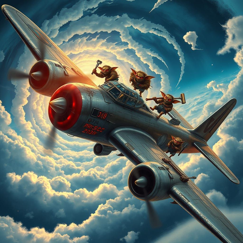 WWII Gremlin B-17 Flying Fortress Battle