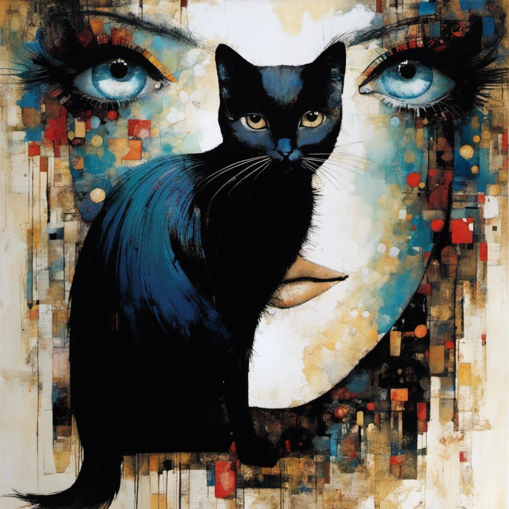 Girl in Art Brut Style