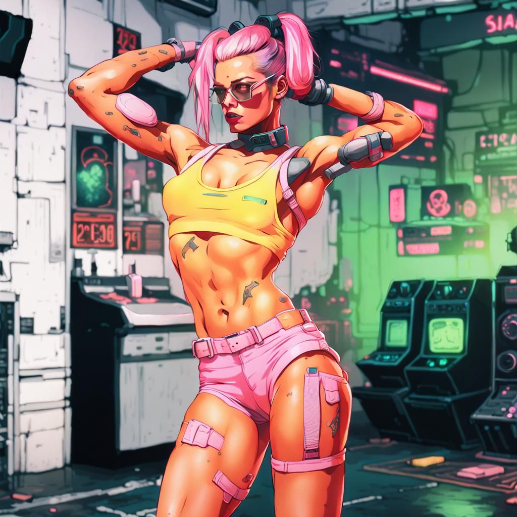 Cyberpunk Brothel Menu Concept Art in 8k Resolution