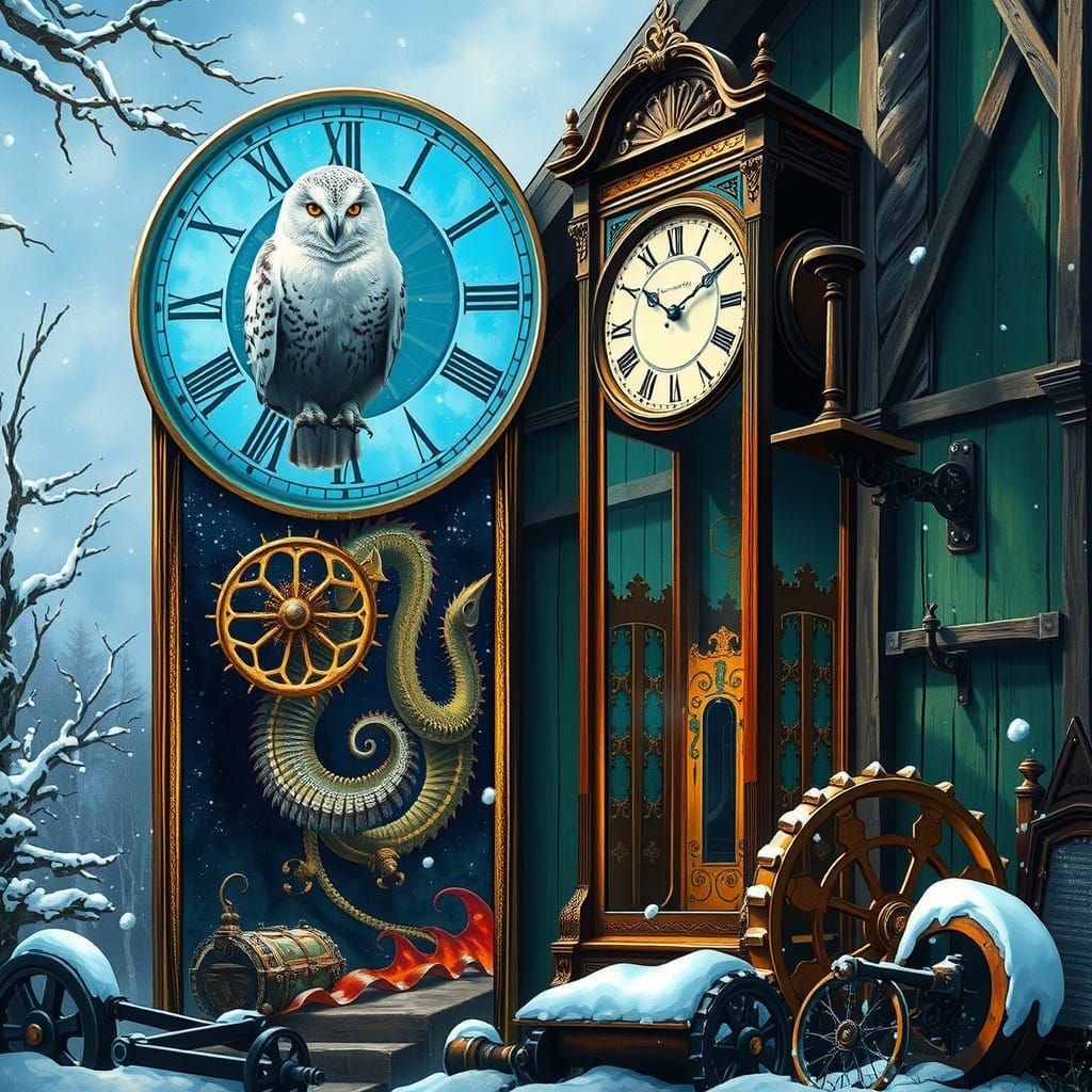 Mystical Timekeeping in a Dreamlike Realm