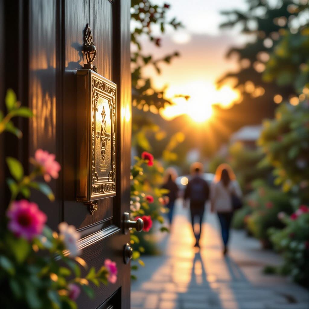 Surreal Double Exposure Mezuzah with Life Elements