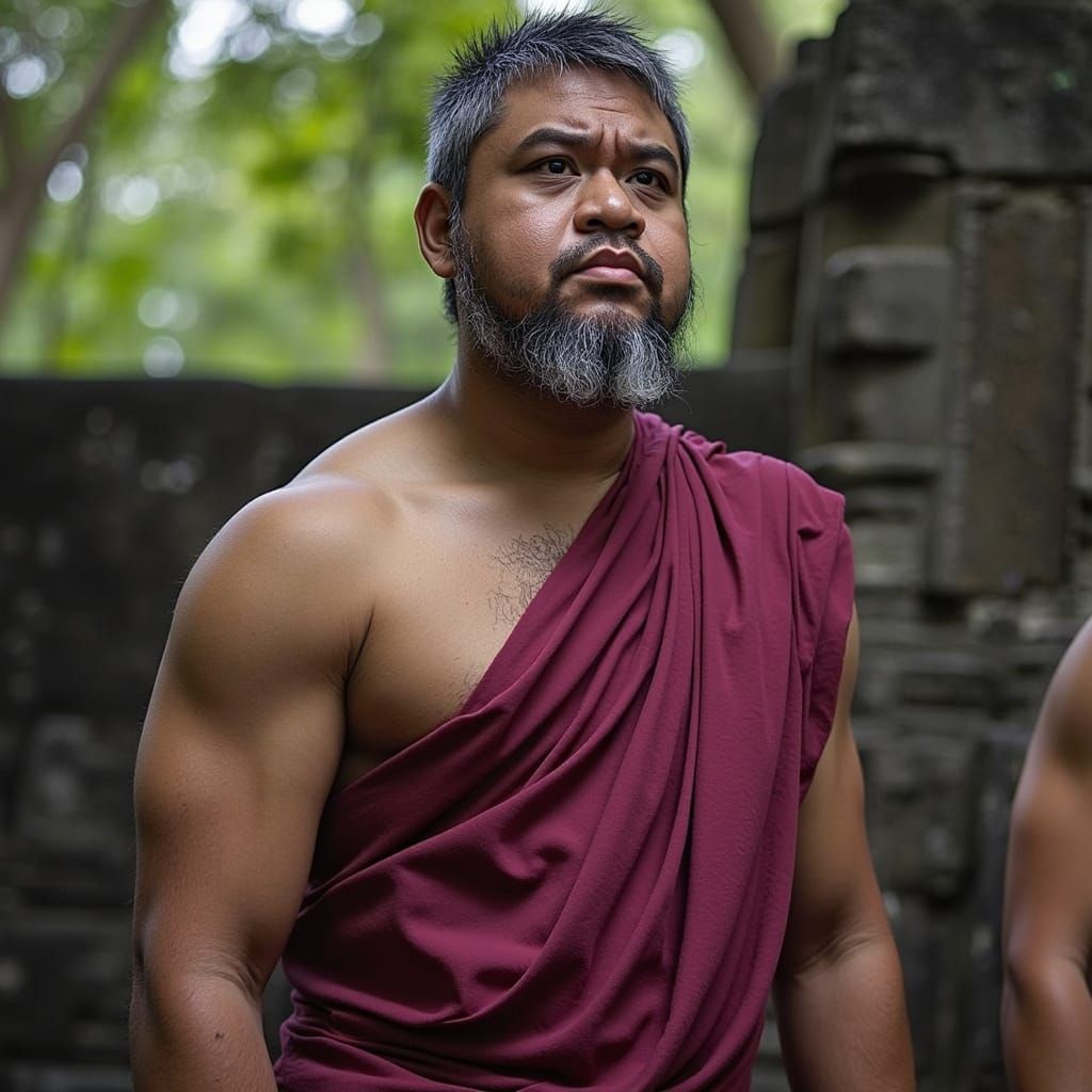 Stoic Khmer Warrior Monk of Battambang
