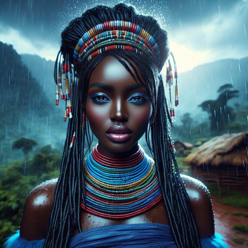 Nagadya: Ugandan Rain Goddess in Digital Art