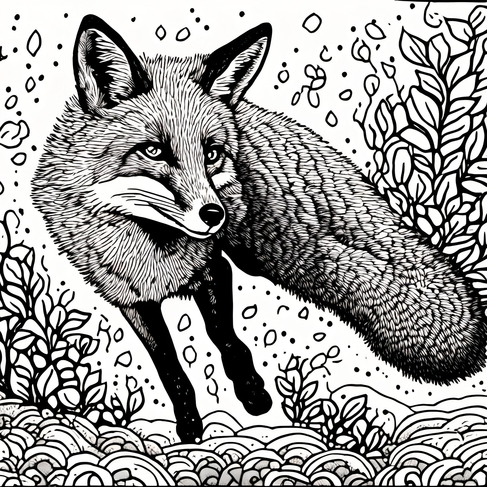 Cartoon Fox Jumping Over Dog in 2D Style