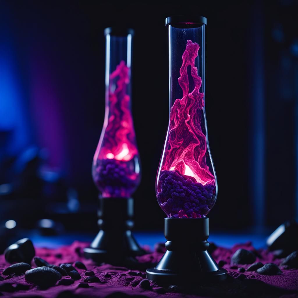 Hyperrealistic Lava Lamp with Purple Lava