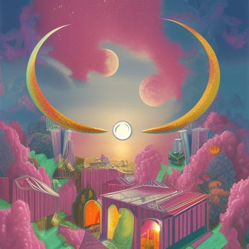 Surreal Fantasy Landscape in Detailed Matte Painting