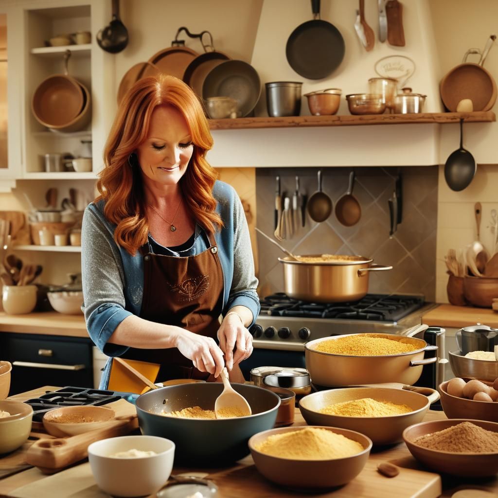 Ree Drummond Cooks in Cozy Rustic Kitchen